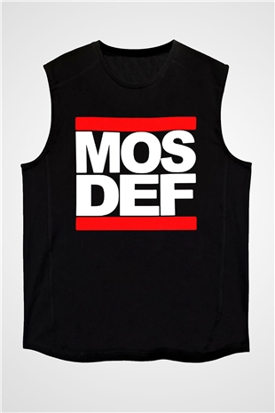 Mos Def Siyah Unisex Kolsuz Tişört