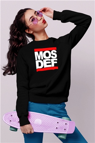 Mos Def Siyah Unisex Sweatshirt