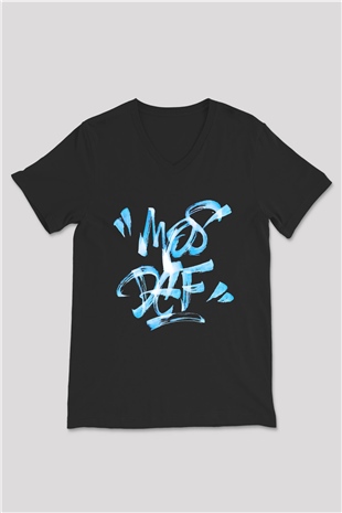 Mos Def Siyah Unisex V Yaka Tişört T-Shirt