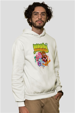Moshi Monsters Beyaz Unisex Hoodie