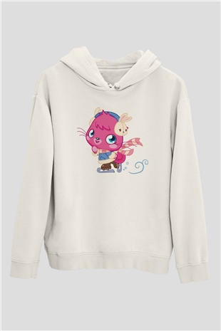 Moshi Monsters Beyaz Unisex Hoodie