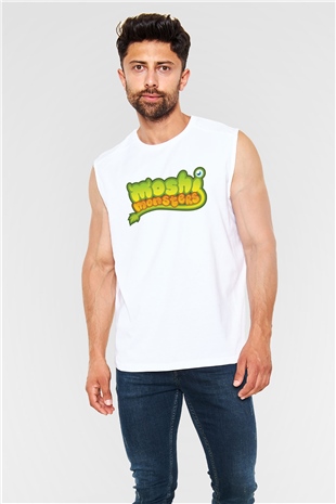 Moshi Monsters Beyaz Unisex Kolsuz Tişört