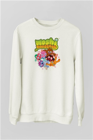 Moshi Monsters Beyaz Unisex Sweatshirt