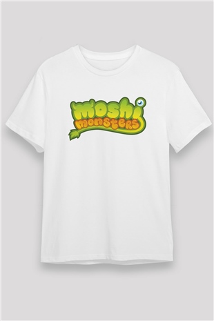 Moshi Monsters Beyaz Unisex Tişört T-Shirt