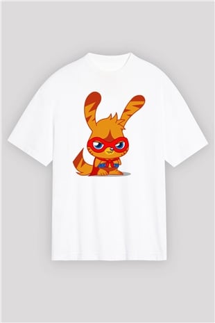 Moshi Monsters Beyaz Oversize Tişört Oversize T-shirt