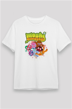 Moshi Monsters Beyaz Unisex Tişört T-Shirt