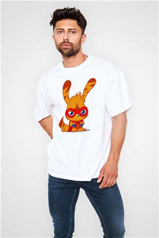 Moshi Monsters Beyaz Oversize Tişört Oversize T-shirt