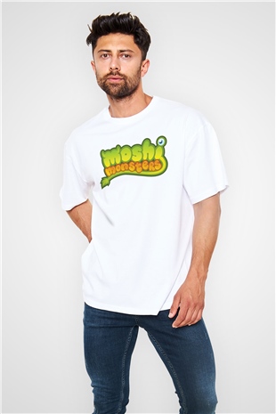 Moshi Monsters Beyaz Oversize Tişört Oversize T-shirt