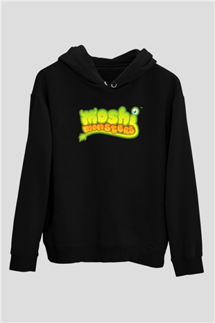 Moshi Monsters Siyah Unisex Hoodie