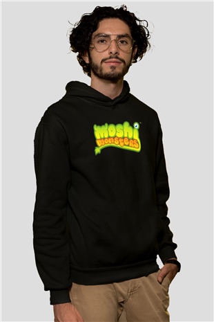 Moshi Monsters Siyah Unisex Hoodie