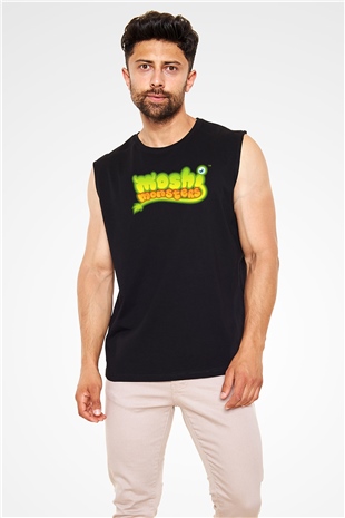 Moshi Monsters Siyah Unisex Kolsuz Tişört