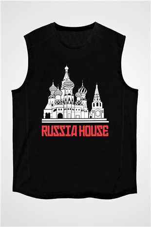 Moskova Kremlini Siyah Unisex Kolsuz Tişört