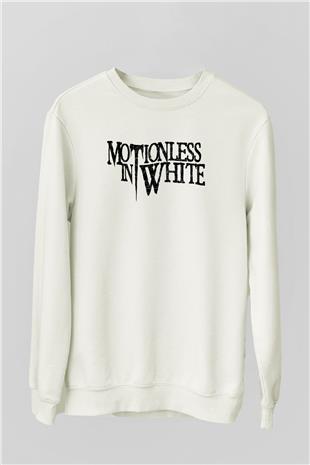 Motionless in White Baskılı Beyaz Unisex Sweatshirt