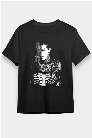 Motionless in White Baskılı Unisex Siyah Tişört - Tshirt