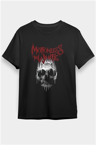 Motionless in White Baskılı Unisex Siyah Tişört - Tshirt