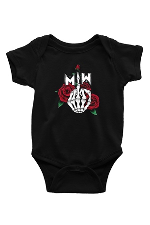 Motionless in White Baskılı Unisex Siyah Bebek Body - Zıbın