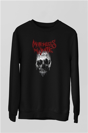 Motionless in White Baskılı Unisex Siyah Sweatshirt