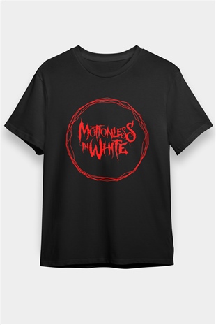 Motionless in White Baskılı Unisex Siyah Tişört - Tshirt