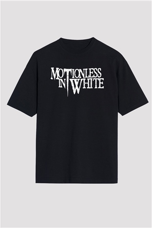 Motionless in White Baskılı Unisex Siyah Oversize Tişört - Tshirt