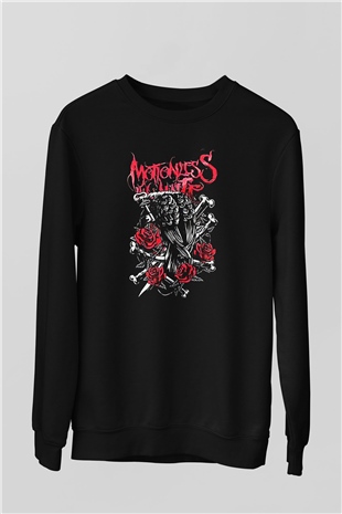 Motionless in White Baskılı Unisex Siyah Sweatshirt
