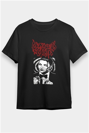 Motionless in White Baskılı Unisex Siyah Tişört - Tshirt