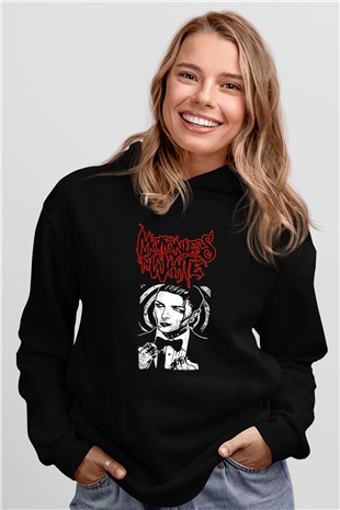 Motionless in White Baskılı Unisex Siyah Kapüşonlu Sweatshirt