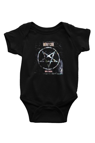 Mötley Crüe Baskılı Siyah Bebek Body - Zıbın