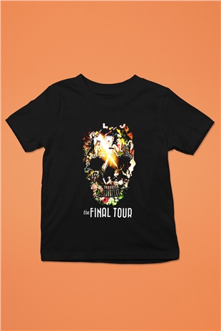 Mötley Crüe Baskılı Siyah Unisex Çocuk Tişört