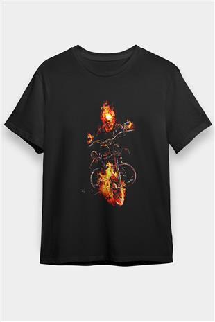 Motor Sporları - Motor sports Baskılı Unisex Siyah Tişört - Tshirt