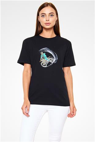 Motor Sporları - Motor sports Baskılı Unisex Siyah Tişört - Tshirt
