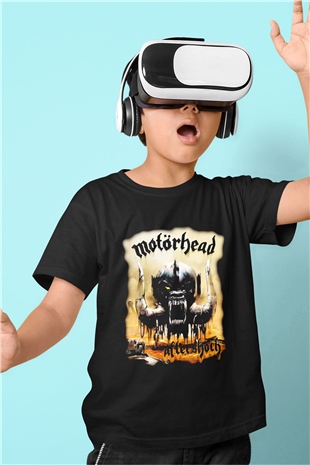 Motörhead After Shock Baskılı Siyah Unisex Çocuk Tişört