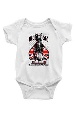 Motörhead Baskılı Beyaz Unisex Bebek Body - Zıbın
