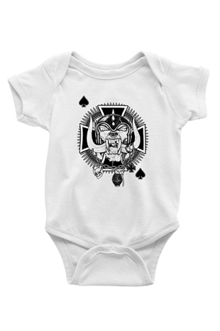 Motörhead Baskılı Beyaz Unisex Bebek Body - Zıbın