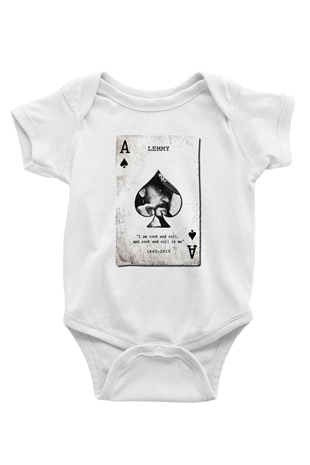 Motörhead Baskılı Beyaz Unisex Bebek Body - Zıbın