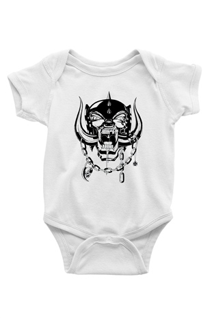 Motörhead Baskılı Beyaz Unisex Bebek Body - Zıbın