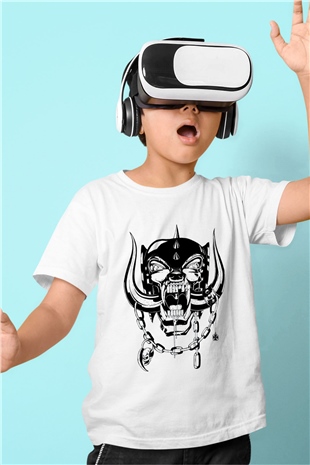 Motörhead Baskılı Beyaz Unisex Çocuk Tişört