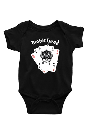 Motörhead Baskılı Siyah Bebek Body - Zıbın