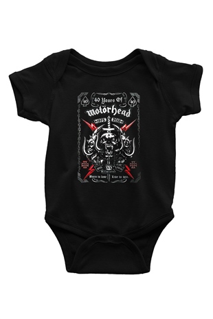 Motörhead Baskılı Siyah Bebek Body - Zıbın