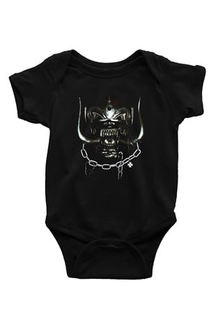 Motörhead Baskılı Siyah Bebek Body - Zıbın