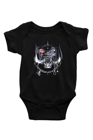 Motörhead Baskılı Siyah Bebek Body - Zıbın