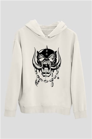 Motörhead Beyaz Unisex Kapşonlu Sweatshirt