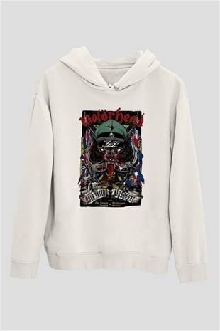 Motörhead Beyaz Unisex Kapşonlu Sweatshirt