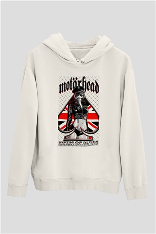 Motörhead Beyaz Unisex Kapşonlu Sweatshirt