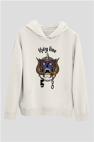 Motörhead Beyaz Unisex Kapüşonlu Sweatshirt