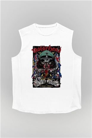 Motörhead Beyaz Unisex Kolsuz Tişört