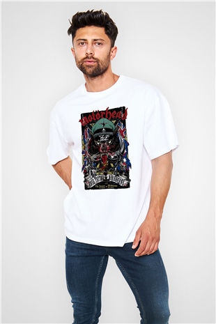 Motörhead Beyaz Unisex Oversize Tişört T-Shirt