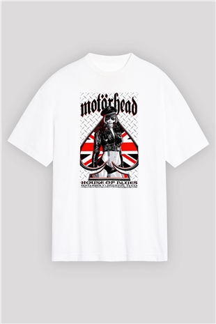 Motörhead Beyaz Unisex Oversize Tişört T-Shirt