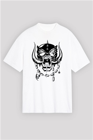 Motörhead Beyaz Unisex Oversize Tişört T-Shirt