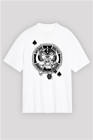 Motörhead Beyaz Unisex Oversize Tişört T-Shirt