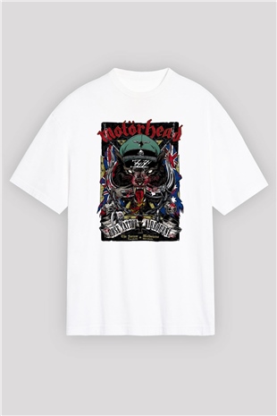 Motörhead Beyaz Unisex Oversize Tişört T-Shirt